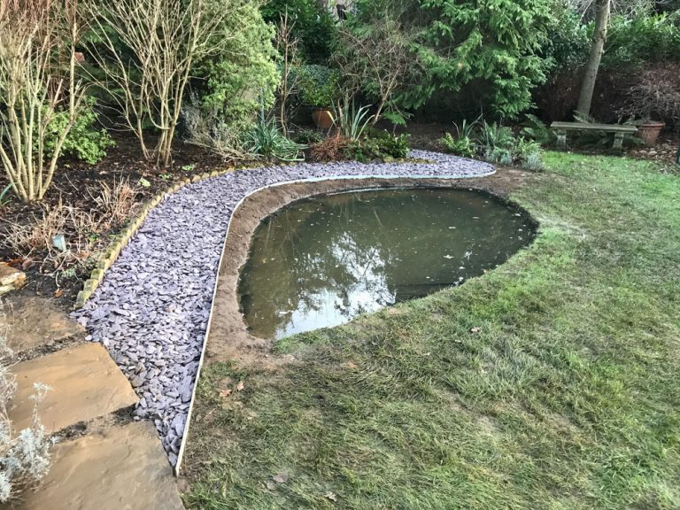 Pond with pathway